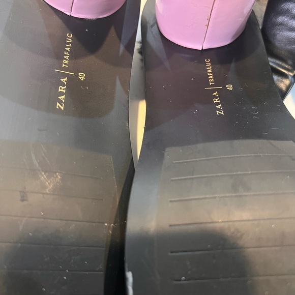 Zara Navy Furry Sandals - Picture 5 of 6